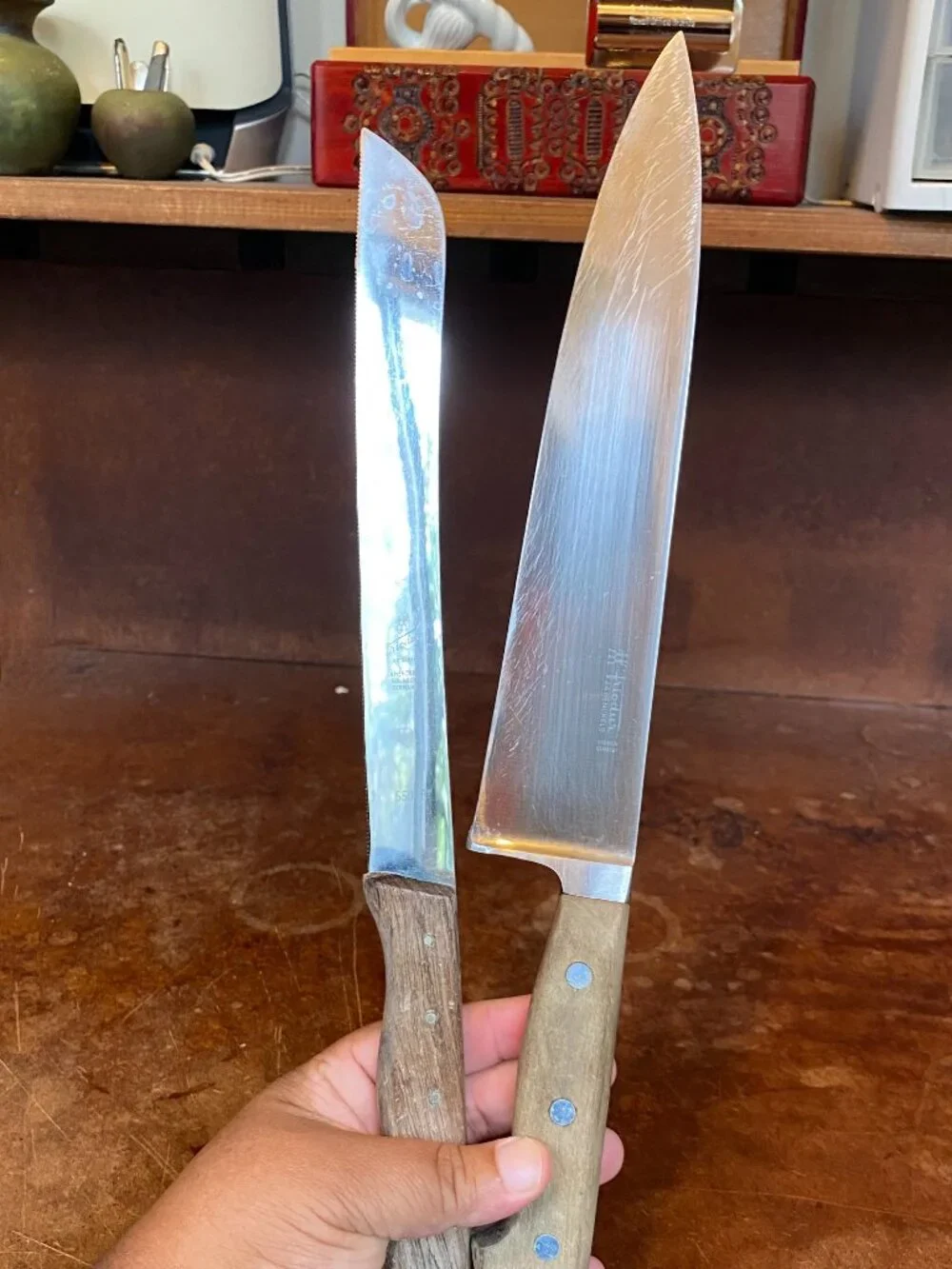 Vintage German ZWILLING J.A. Henckels 9” Chef Knife FRIODUR Serrated Bread